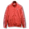 画像1: 【ビンテージ】【adidas】【アディダス】【ショッキングピンクｘ白ライン】トラックジャージ【トラックジャケット】【サイズＳ】<br> (1)