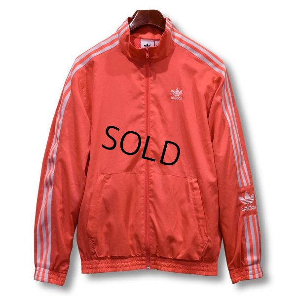 画像1: 【ビンテージ】【adidas】【アディダス】【ショッキングピンクｘ白ライン】トラックジャージ【トラックジャケット】【サイズＳ】 