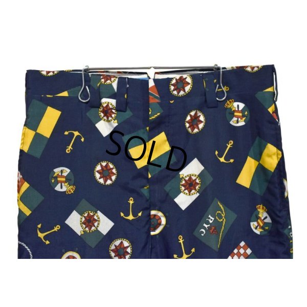 画像4: 70's【デッドストック】【ビンテージ】【RUGGLES】【マリンプリント】【総柄パンツ】【W34】