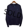 【ラルフローレン】POLO RALPH LAUREN【紺】【ピマコットン】【クルーネックセーター】【サイズM】 