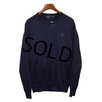 【ラルフローレン】POLO RALPH LAUREN【紺】【ピマコットン】【クルーネックセーター】【サイズM】 