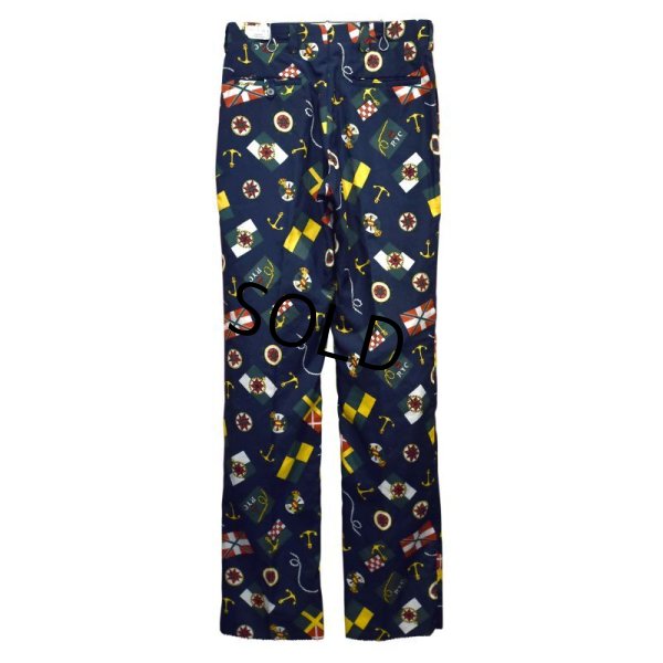 画像5: 70's【デッドストック】【ビンテージ】【RUGGLES】【マリンプリント】【総柄パンツ】【W34】