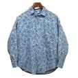 画像1: 【コロンビア】【Columbia】水色【草模様】【シャツ】レディース古着【サイズＷ－Ｍ】<br> (1)