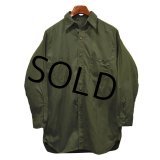 40's【米軍実物】【ビンテージ】ステンシル入り【U.S.NAVY】【N-3】ポプリンシャツ【US15】 