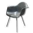 画像1: 50's【ビンテージ】【Herman Miller】ハーマンミラー【アームシェルチェア】Ｘベース【2nd】グラスファイバー【FRP】【エレファントハイドグレー】【イームズチェア】<br> (1)