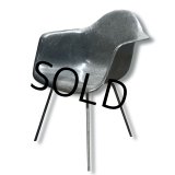 50's【ビンテージ】【Herman Miller】ハーマンミラー【アームシェルチェア】Ｘベース【2nd】グラスファイバー【FRP】【エレファントハイドグレー】【イームズチェア】 