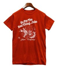 80's〜【ビンテージ】【Burger King】【Coke Cola】【Go For The Real Thing...Coke in New England】【ヨット】【Tシャツ】【サイズS程度】 