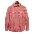  ビンテージ【J.Crew】 シャンブレー【ピンク】【コットンリネンシャツ】レディース古着【サイズXS】 