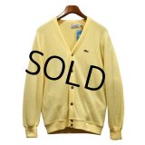 【IZOD LACOSTE】アイゾッド ラコステ【黄色】【アクリルカーディガン】【サイズＸＬ】 
