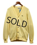 【IZOD LACOSTE】アイゾッド ラコステ【黄色】【アクリルカーディガン】【サイズＸＬ】 