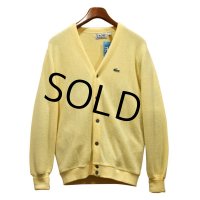 【IZOD LACOSTE】アイゾッド ラコステ【黄色】【アクリルカーディガン】【サイズＸＬ】 