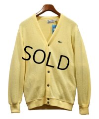 【IZOD LACOSTE】アイゾッド ラコステ【黄色】【アクリルカーディガン】【サイズＸＬ】 