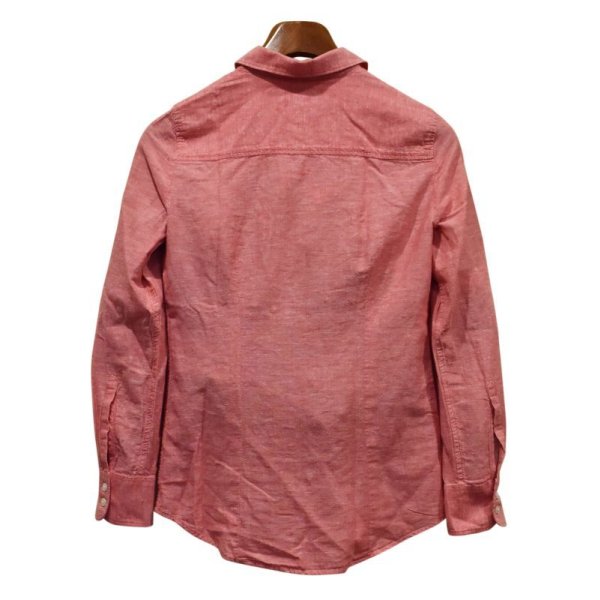 画像3:  ビンテージ【J.Crew】 シャンブレー【ピンク】【コットンリネンシャツ】レディース古着【サイズXS】 