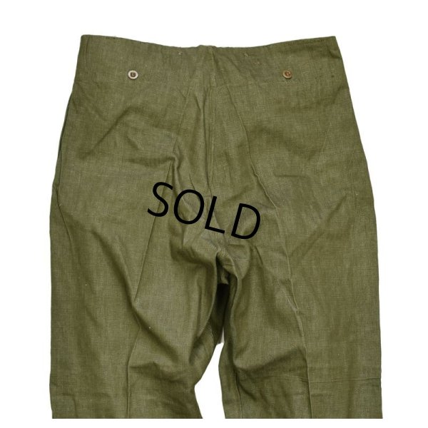 画像6: 程度良好!! 40's【ビンテージ】ブリティッシュアーミー【イギリス軍】【グリーンデニム】オーバーパンツ 【サイズ11】