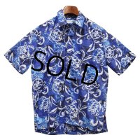 USA製【ビンテージ】【MAKAPUU】マカプー【亀柄】【アロハシャツ】【半袖シャツ】【サイズS】 