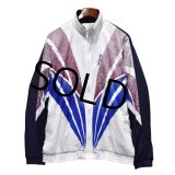 【ビンテージ】【adidas】アディダス【紺×白ｘ紫】【万国旗タグ】【銀タグ】【ジップアップブルゾン】【サイズＬ】 