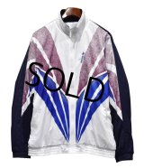 【ビンテージ】【adidas】アディダス【紺×白ｘ紫】【万国旗タグ】【銀タグ】【ジップアップブルゾン】【サイズＬ】 