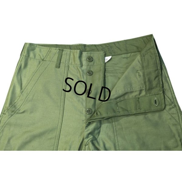 画像5: デッドストック【60's】【米軍実物】【ビンテージ】OG107【ベイカーパンツ】平ボタン【ユーティリティパンツ】【32x31】