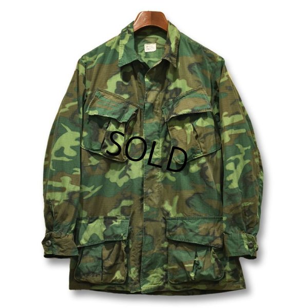 画像1: 60's【ビンテージ】【米軍実物】【ERDL】リップストップ【ジャングルファティーグジャケット】【ファティーグシャツ】【S-R】