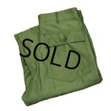 デッドストック【60's】【米軍実物】【ビンテージ】OG107【ベイカーパンツ】平ボタン【ユーティリティパンツ】【32ｘ31】 