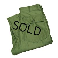 デッドストック【60's】【米軍実物】【ビンテージ】OG107【ベイカーパンツ】平ボタン【ユーティリティパンツ】【32ｘ31】 