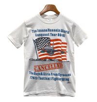 【90's】USA製【ビンテージ】【The Insane Hussein World Conquest Tour 90~91】【白】【Ｔシャツ】【サイズＬ】 