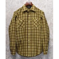 【ビンテージ】【オールドギャップ】【GAP】【黄ｘ茶】【チェックシャツ】【サイズＭ】 