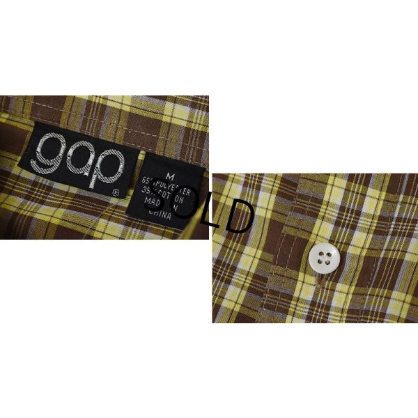画像2: 【ビンテージ】【オールドギャップ】【GAP】【黄ｘ茶】【チェックシャツ】【サイズＭ】 