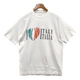 【イタリー製】【ビンテージ】【ベネトン】UNITED COLORS OF BENETTON【白】【I Love Italy】【Ｔシャツ】【サイズM】 