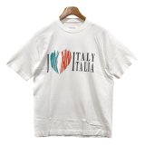 【イタリー製】【ビンテージ】【ベネトン】UNITED COLORS OF BENETTON【白】【I Love Italy】【Ｔシャツ】【サイズM】 