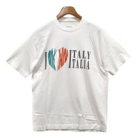 【イタリー製】【ビンテージ】【ベネトン】UNITED COLORS OF BENETTON【白】【I Love Italy】【Ｔシャツ】【サイズM】 
