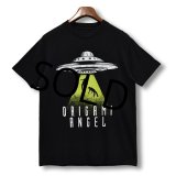 ビンテージ【ORIGAMI ANGEL】UFO【黒】Tシャツ【サイズM】 