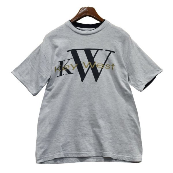 画像1: ビンテージ【MIAMIT'S】【key west】ダブル袖【Ｔシャツ】【サイズL】 