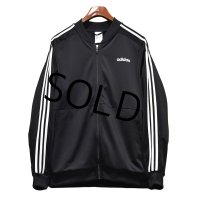 【ビンテージ】【アディダス】adidas【黒×白ライン】ジャージ【トラックジャケット】【トラックジャージ】【サイズＬ】 