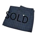【トミーヒルフィガー】【TOMMY HILFIGER】【黒x緑】【ブラックウォッチ】【ツータックコットンパンツ】【34×32】 
