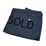 【トミーヒルフィガー】【TOMMY HILFIGER】【黒x緑】【ブラックウォッチ】【ツータックコットンパンツ】【34×32】 