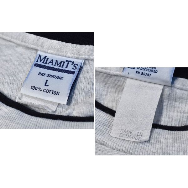 画像2: ビンテージ【MIAMIT'S】【key west】ダブル袖【Ｔシャツ】【サイズL】 