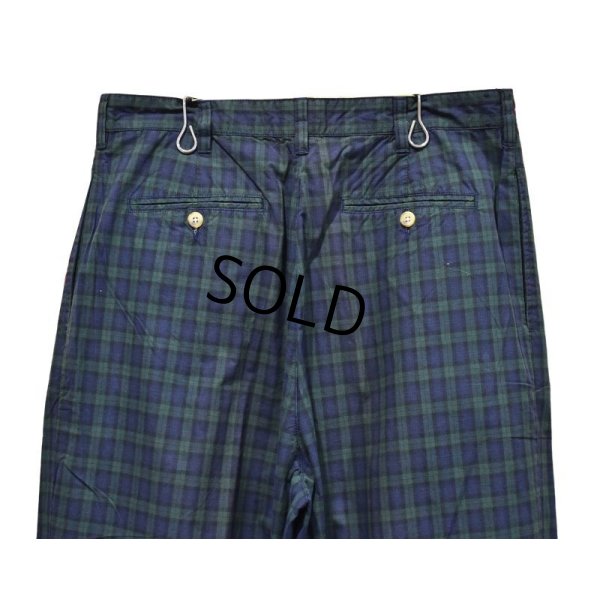 画像5: 【トミーヒルフィガー】【TOMMY HILFIGER】【黒x緑】【ブラックウォッチ】【ツータックコットンパンツ】【34×32】 