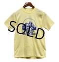 【ビンテージ】【USA製】【sportswear】ライトイエロー【I skied the big one jackson hole】【Tシャツ】【サイズＳ】レディース古着 