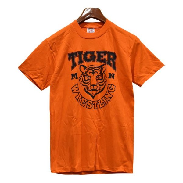 画像1: 【USA製】【デッドストック】ビンテージ【JERZEES】【トラ】オレンジ【tiger man wrestling】【Ｔシャツ】【サイズS】  