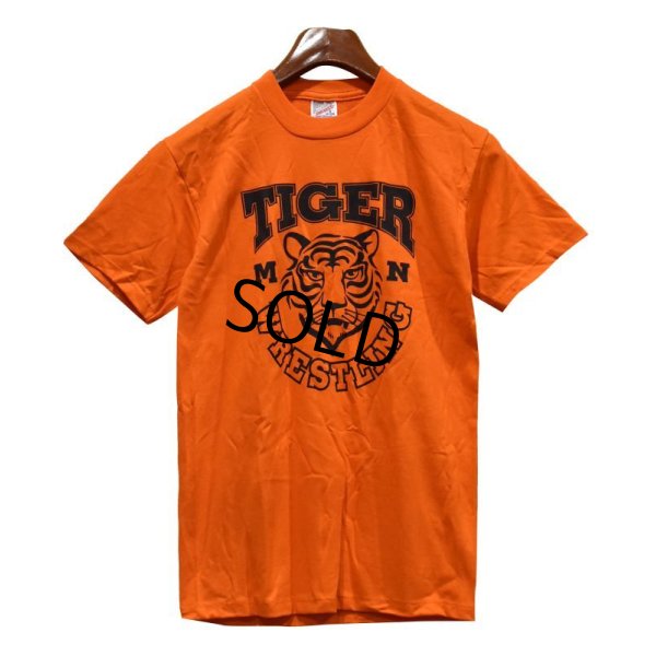 画像1: 【USA製】【デッドストック】ビンテージ【JERZEES】【トラ】オレンジ【tiger man wrestling】【Ｔシャツ】【サイズS】  