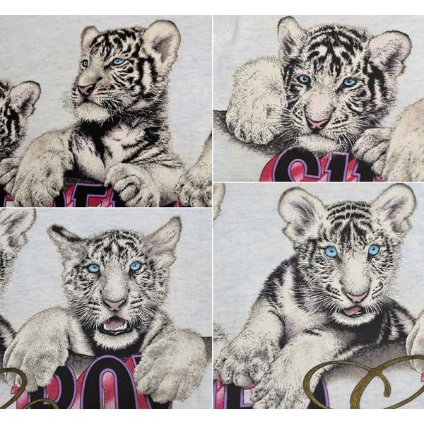 画像3: 【90's】USA製【デッドストック】【SIGNAL SPORT】白青 霜降り【ホワイトタイガー】SIEGFRIED＆ROY 【Ｔシャツ】ビッグサイズ【サイズXL】 