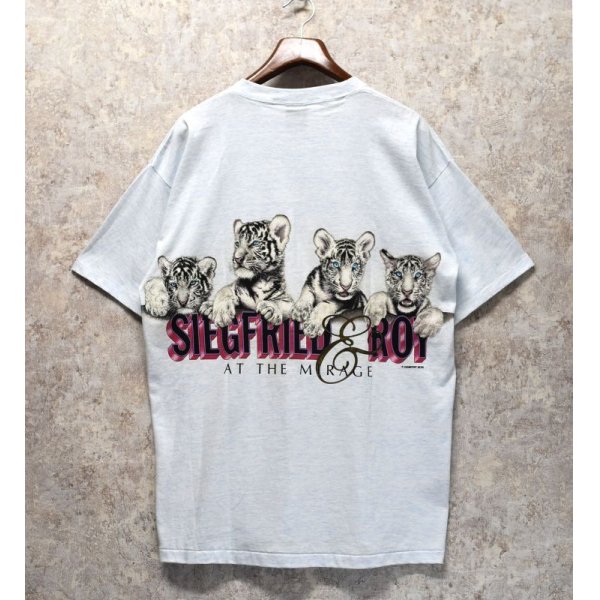画像4: 【90's】USA製【デッドストック】【SIGNAL SPORT】白青 霜降り【ホワイトタイガー】SIEGFRIED＆ROY 【Ｔシャツ】ビッグサイズ【サイズXL】 