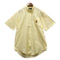 POLO RALPH LAUREN【オールドラルフローレン】【黄】胸刺繡入り【ボタンダウン】【半袖シャツ】【サイズL】  