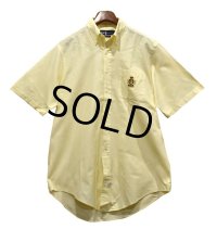 POLO RALPH LAUREN【オールドラルフローレン】【黄】胸刺繡入り【ボタンダウン】【半袖シャツ】【サイズL】  
