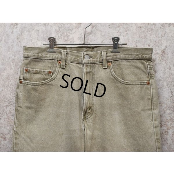 画像4: 【USA製】90's【ビンテージ】【LEVI'S】【リーバイス550】【550】【薄緑】【デニムパンツ】【34x32】