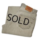 【USA製】90's【ビンテージ】【LEVI'S】【リーバイス550】【550】【薄緑】【デニムパンツ】【34x32】 
