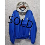 程度良好!! ビンテージ【ＰＵＭＡ】プーマ【青ｘグレー】ナイロン【アノラックパーカー】【サイズＬ】 