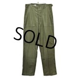 デッドストック【60's】【米軍実物】【ビンテージ】OG107【ベイカーパンツ】平ボタン【ユーティリティパンツ】【34ｘ33】 