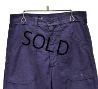 70's【米軍実物】ビンテージ【U.S.NAVY】【ステンシル入り】紺 ユーティリティパンツ ベイカーパンツ【30R】 